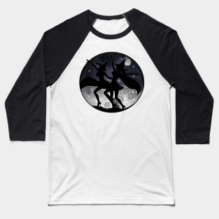 Two Witches Dancing in the Moonlight Baseball T-Shirt